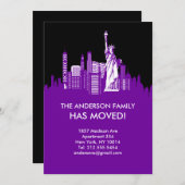 New York City Sky Line Moving Faire-part (Devant / Derrière)