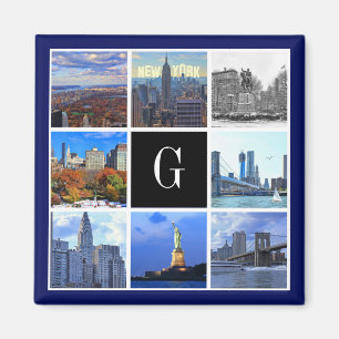 New York City Skyline 8 Afbeelding Photo Collage Magneet