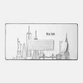 New York City Skyline Black Modern Manhattan NYC (Clavier et souris)