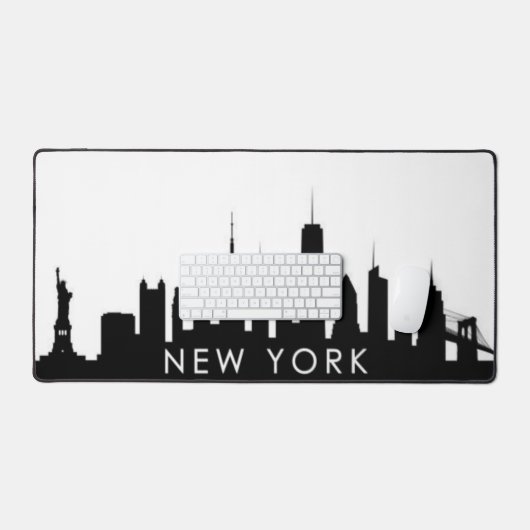 New York City Skyline Black Modern Manhattan NYC (Clavier et souris)