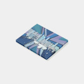 New York City Skyline | Blauw 3D Post-it® Notes (Schuin)