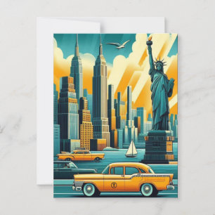  New York City Skyline Briefkaart
