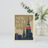 New York City Skyline Briefkaart (Staand voorkant)
