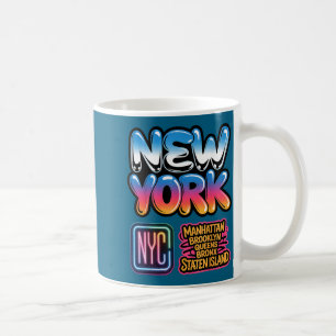 New york city skyline bronx queens manhattan staat koffiemok