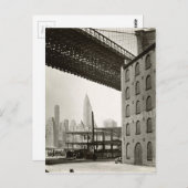 New York City Skyline Brooklyn Bridge Briefkaart (Voorkant / Achterkant)