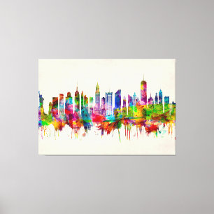 New York City Skyline Canvas Afdruk