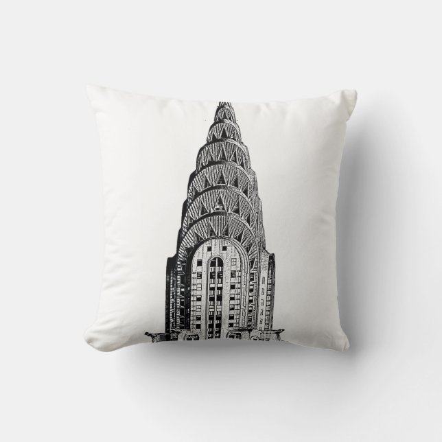 New York City Skyline: Chrysler Building Dome Kussen (Voorkant)