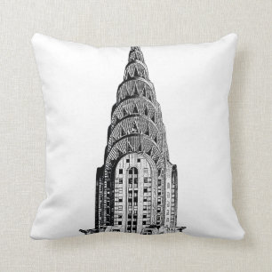 New York City Skyline: Chrysler Building Dome Kussen