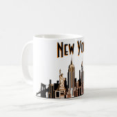 New York City Skyline Coffee Mok (Voorkant links)