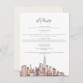 NEW YORK CITY Skyline Details Insert Card Kaart (Voorkant / Achterkant)