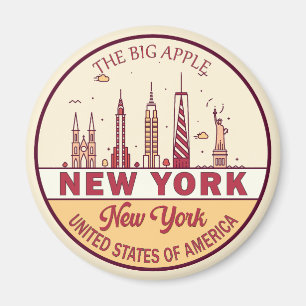 New York City Skyline Emblem Magneet