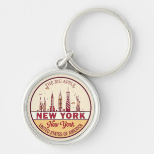 New York City Skyline Emblem Sleutelhanger