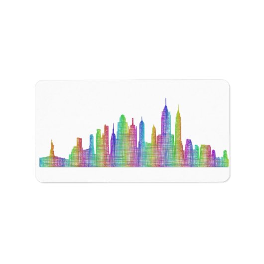 New York City skyline Etiket (Voorkant)