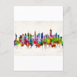 New York City Skyline Feestdagenkaart
