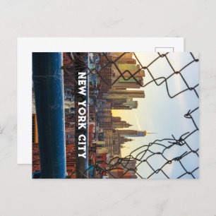 New York City Skyline Fotografie Zonsondergang Briefkaart