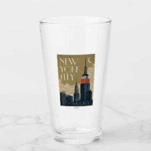 New York City Skyline Glas