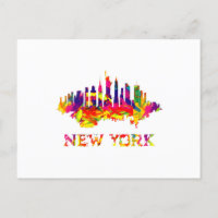 New York City skyline helder kleurrijk