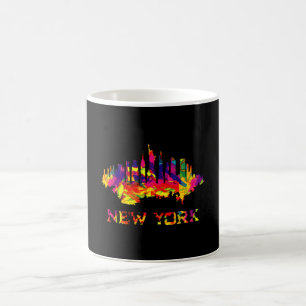 New York City skyline helder kleurrijk Koffiemok