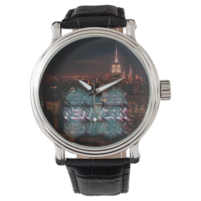 New York City Skyline Horloge (Voorkant)