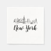New York City Skyline Illustratie Servet (Voorkant)