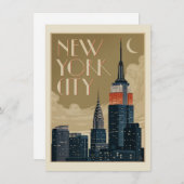 New York City Skyline Kaart (Voorkant / Achterkant)