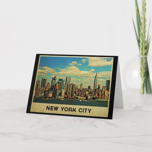 New York City Skyline Kaart (Voorkant)