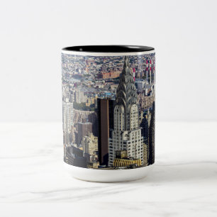 New York City Skyline Landschap Tweekleurige Koffiemok