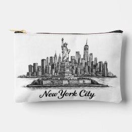 New York City Skyline Line Art Illustration Etui