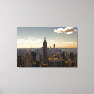 New York City Skyline met Empire State Building Canvas Afdruk