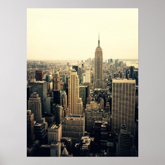 New York City Skyline Midtown, medium Poster (Voorkant)