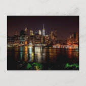NEW YORK CITY SKYLINE NIGHT BRIEFKAART (Voorkant)
