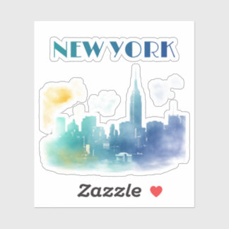 New York City Skyline NYC Travel America Liberty Sticker
