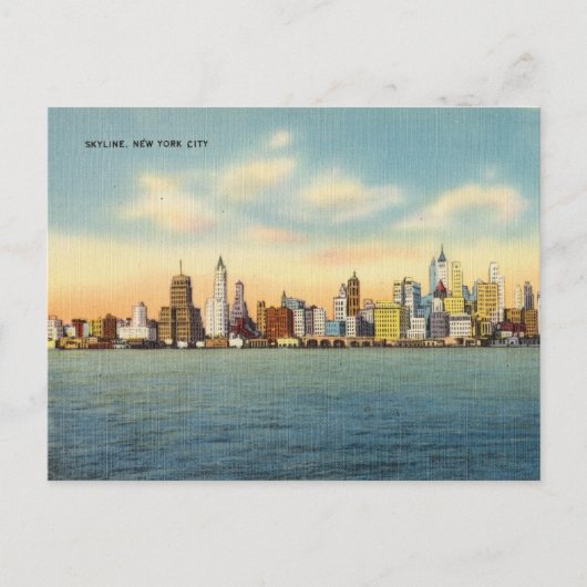 New York City Skyline over het water Briefkaart (Voorkant)