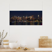 New York City Skyline Panorama 08 Poster (Keuken)