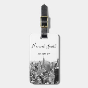 New York City Skyline Personnalized Bagagelabel