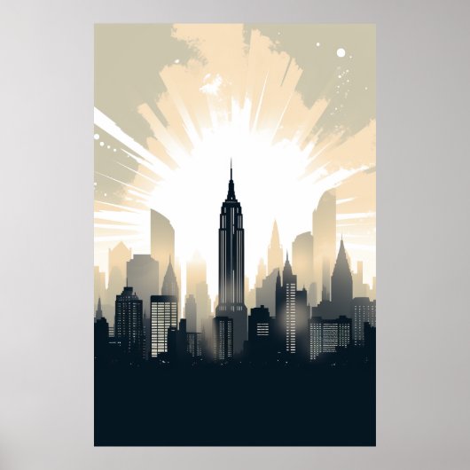  New York City Skyline Poster - Verbod (Voorkant)