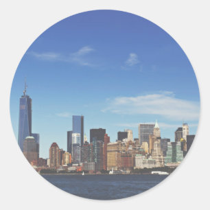 New York City skyline Ronde Sticker