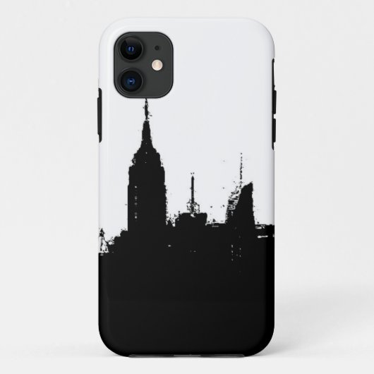 New York City Skyline Silhouette iPhone 5/5S Coque (Dos)