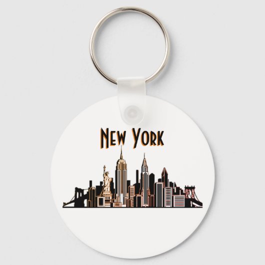 New York City Skyline Sleutelhanger (Voorkant)