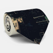 New York City Skyline Stropdas (Opgerold)