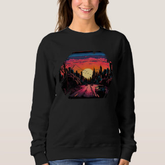 New York City Skyline Sunset Heat Trui