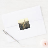 New York City Skyline Vierkante Sticker (Envelop)