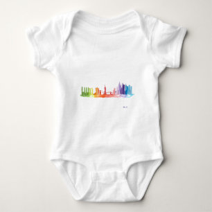 NEW YORK CITY skyline waterverf kleurrijk schattig Romper