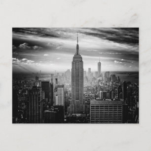 New York City skyline zwart-wit Briefkaart