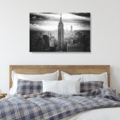 New York City skyline zwart-wit Canvas Afdruk (Insitu (Slaapkamer))