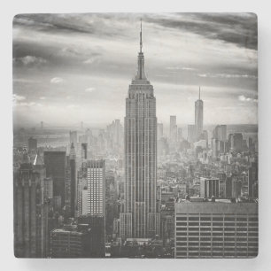 New York City skyline zwart-wit Stenen Onderzetter