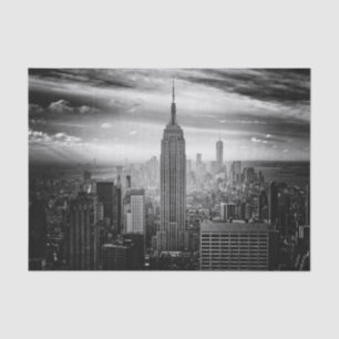 New York City skyline zwart-wit Tissuepapier