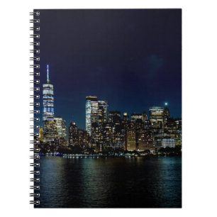 New York City Skyscraper Towers Night Verenigde St Notitieboek