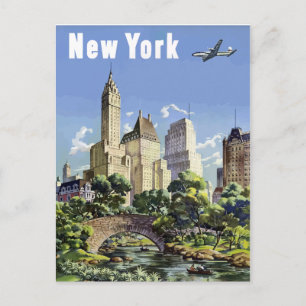 New York City Skyscrapers Air Travel Briefkaart