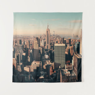 New York City skyscrapers dak terras urban uitzich Wandkleed